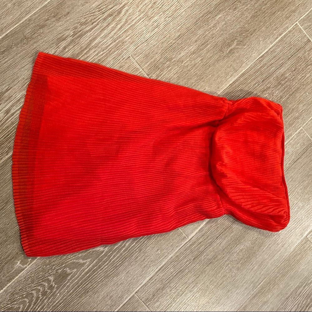 Zara pleated red dress small